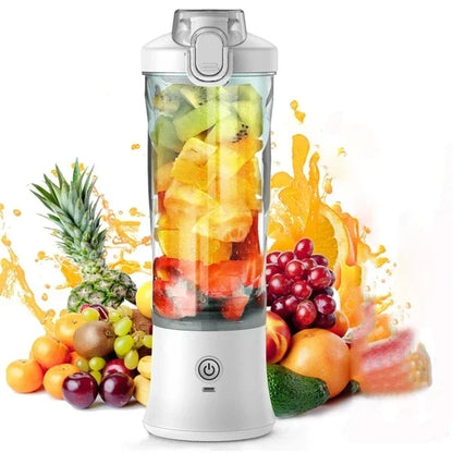600ml Portable Mini Blender,USB Rechargeable Small Smoothie Blender,Large Capacity Travel Blender Portable Smoothies,Blends Ice