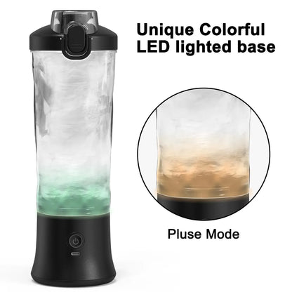 600ml Portable Mini Blender,USB Rechargeable Small Smoothie Blender,Large Capacity Travel Blender Portable Smoothies,Blends Ice